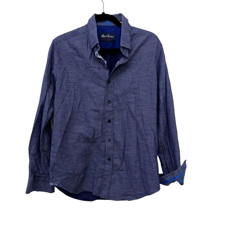 Robert Graham Long Sleeve Dress Shirt Modern Americana Button Flip Cuff Size: XL